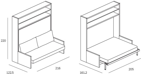 Opklapbed Circe Sofa tech C BedHabits